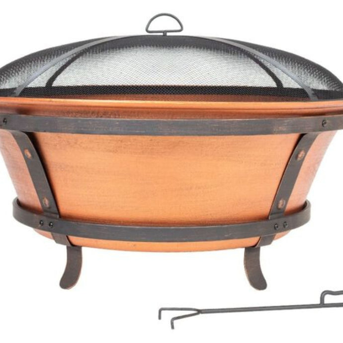 Maxiheat Cast Iron Firepit Brushed Copper